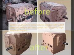 高トルク用途向け、出力速度300～900rpm、入力速度750～1750rpmの最適な構造の二軸押出機用ギヤボックス